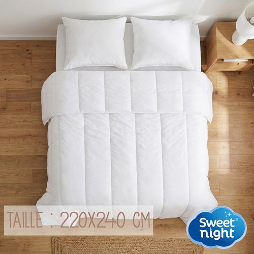 Sweetnight - Couette 220x240 Cm - Pour Lit 2 Personnes - Enveloppe Coton - Légère - Sans Traitement