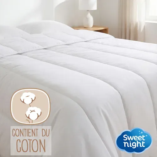 Sweetnight - Couette 220x240 Cm - Pour Lit 2 Personnes - Enveloppe Coton - Légère - Sans Traitement