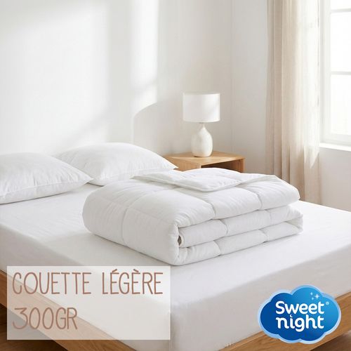 Sweetnight - Couette 220x240 Cm - Pour Lit 2 Personnes - Enveloppe Coton - Légère - Sans Traitement