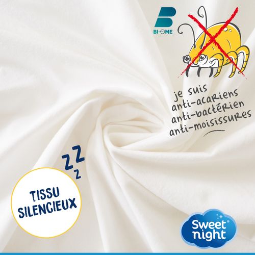Protège Matelas 90x190 Cm - Alèse Imperméable Et Anti Acariens - Bouclette éponge Coton - Silencieux