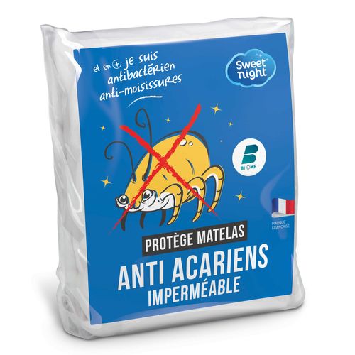 Protège Matelas 90x190 Cm - Alèse Imperméable Et Anti Acariens - Bouclette éponge Coton - Silencieux