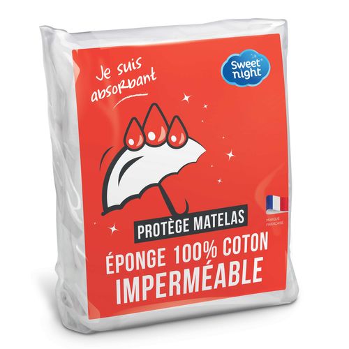 Protège Matelas 90x200 Cm - Bouclette En Coton - Alèse Imperméable Et Absorbante -silencieux