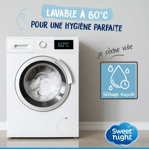 Protège Matelas 180x200 Cm - Bouclette En Coton - Alèse Imperméable Et Absorbante -silencieux