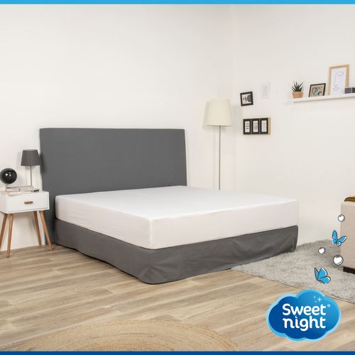 Protège Matelas 140x190 - Molleton 100% Coton - Senteur Linge Propre Aux Perles De Fleurs