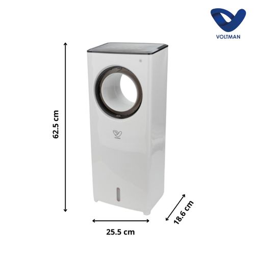 Rafraîchisseur D'air 4en1 Humidificateur Et Purificateur - 80w - Blanc - Réservoir 2l - Voltman