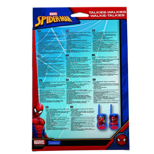 Lexibook Montres Talkie-Walkies Spider-Man – 2 Pièces, Portée 200m, Lampe, Boussole, Rechargeables – Bleu/Rouge – DMWTW1SP