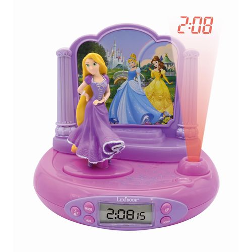 Réveil Projecteur Disney Princesse Raiponce En 3d