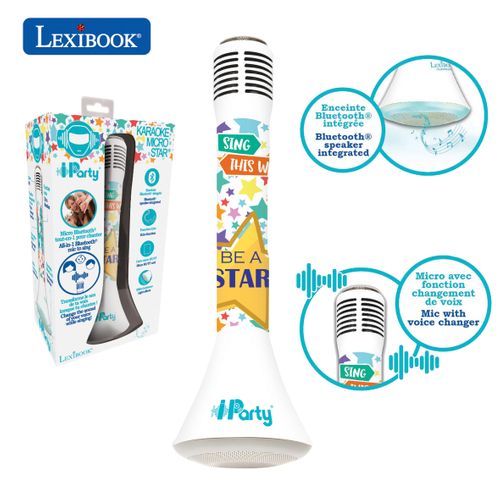 Micro Karaoké Sans Fil Avec Enceinte Bluetooth Iparty