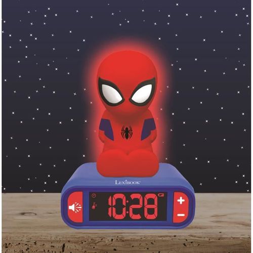 Spider-man Réveil Veilleuse Chambre Enfant - Sons Et Lumieres