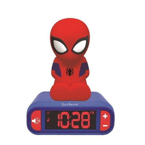Spider-man Réveil Veilleuse Chambre Enfant - Sons Et Lumieres