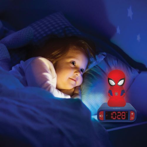 Spider-man Réveil Veilleuse Chambre Enfant - Sons Et Lumieres