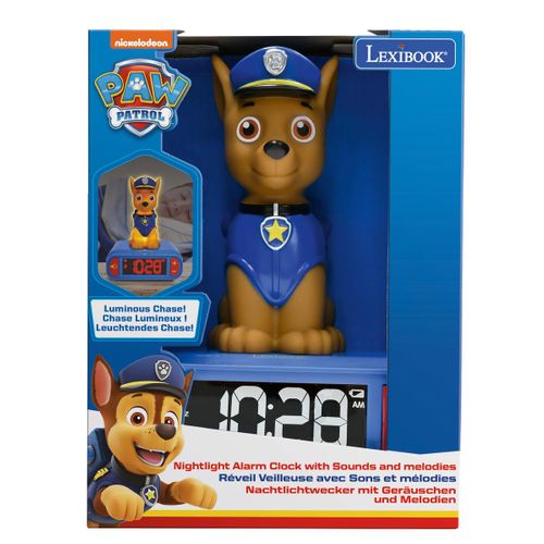 Réveil Avec Veilleuse La Pat Patrouille Chase En 3d