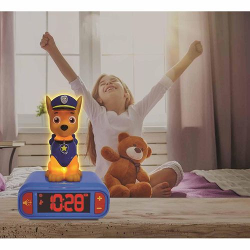 Réveil Avec Veilleuse La Pat Patrouille Chase En 3d