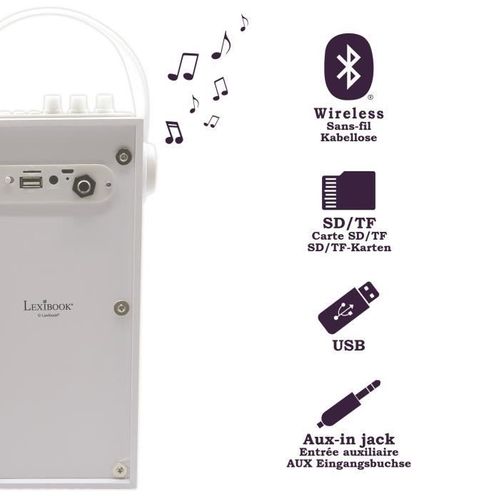 Enceinte Tendance Bluetooth Portable Avec Micro Et Effets Lumineux Iparty