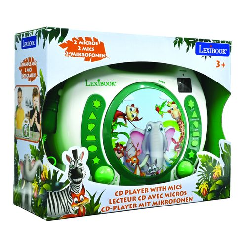 Lecteur Cd Portable Avec 2 Microphones Animaux