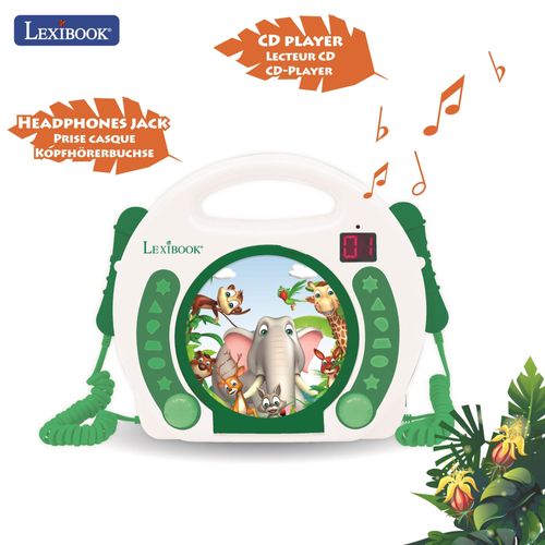 Lecteur Cd Portable Avec 2 Microphones Animaux