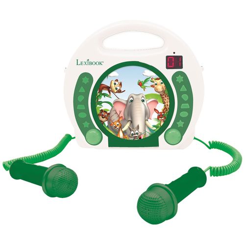 Lecteur Cd Portable Avec 2 Microphones Animaux