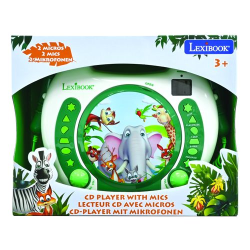 Lecteur Cd Portable Avec 2 Microphones Animaux