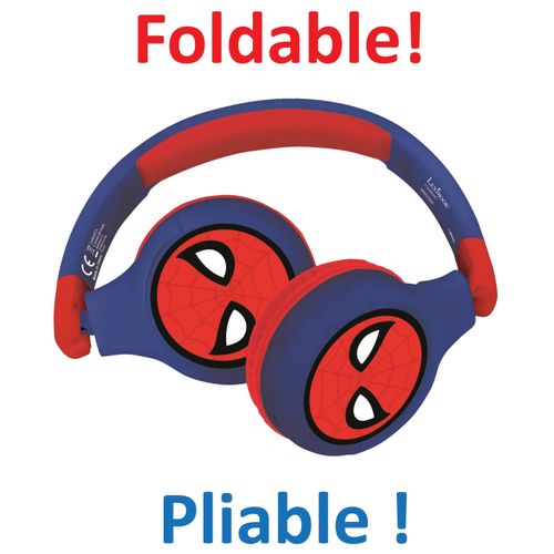 Casque 2 En 1 Spiderman Bluetooth Et Filaire Avec Limitation De Son