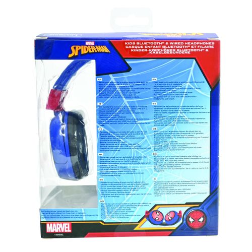 Casque 2 En 1 Spiderman Bluetooth Et Filaire Avec Limitation De Son