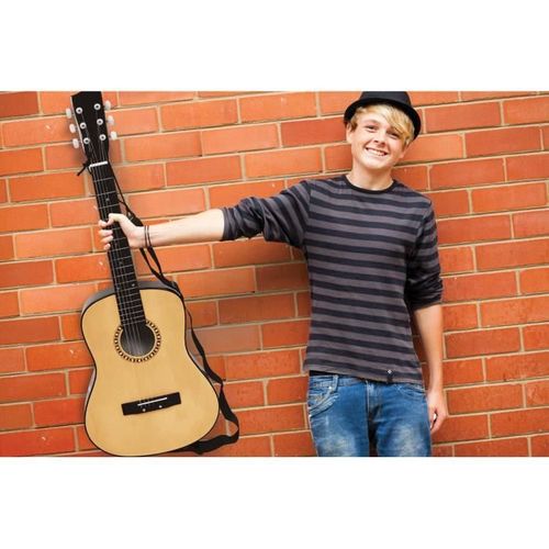 Lexibook Guitare Acoustique 91 Cm – 6 Cordes Nylon – Housse, Médiator, Sangle Et Méthode Inclus – Bois/noir – Dès 3 Ans