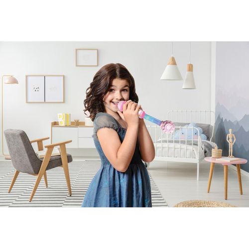 Microphone Barbie Avec Tube Lumineux Et Enceinte