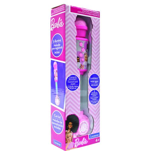 Microphone Barbie Avec Tube Lumineux Et Enceinte