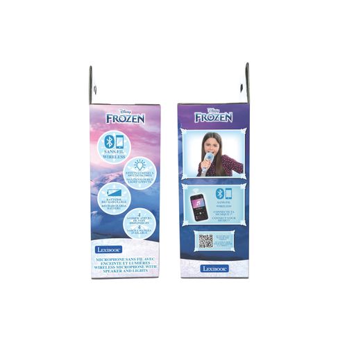 Karaoke Microphone Bluetooth/sans Fil La Reine Des Neiges Avec Effets Sonores Et Lumineux