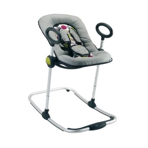 Transat Pour Bébé Upetdown Réglable 3 Positions Noir Et Gris
