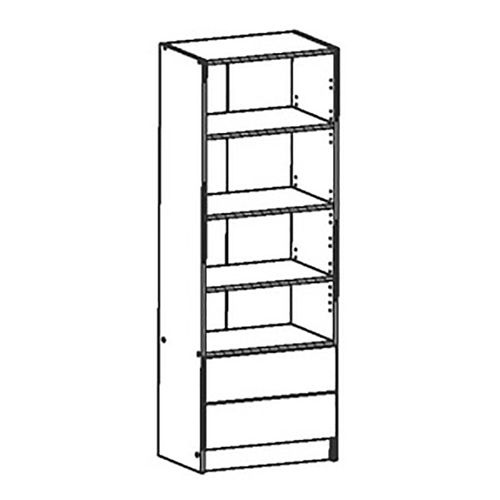 Armoire Lingère 2 Portes 2 Tiroirs Laud