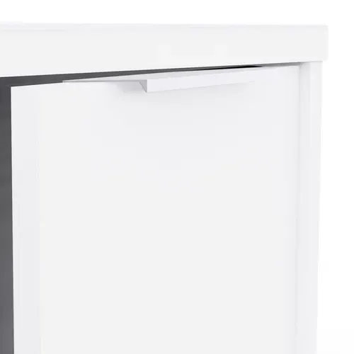 Meuble TV L.150 cm AXELLE blanc vue détaillée