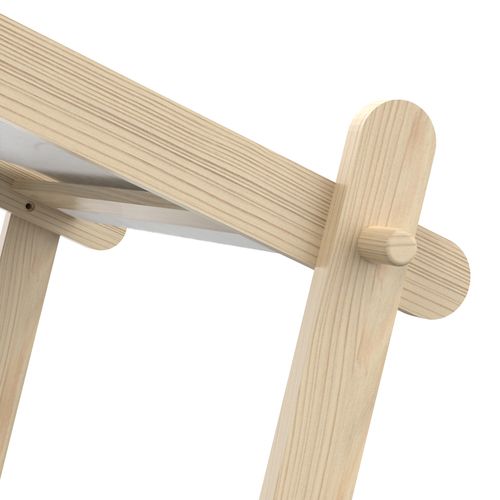 Lit cabane 90x200 cm MANOA blanc et bois