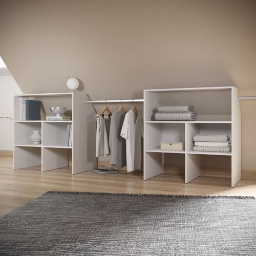 Meuble sous pente L. 50 cm SOLENE blanc