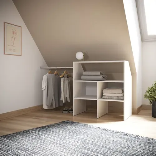 Meuble sous pente L. 50 cm SOLENE blanc