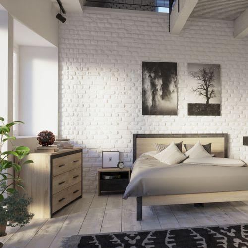 Commode 6 tiroirs COLO style industriel