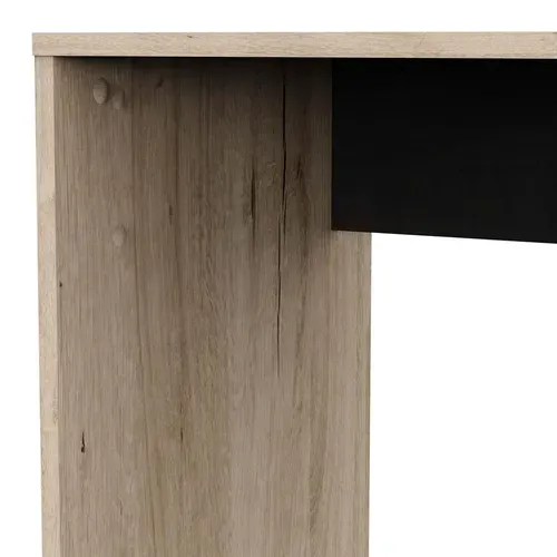 Bureau avec bibliothèque EASE imitation chêne et noir vue détaillée