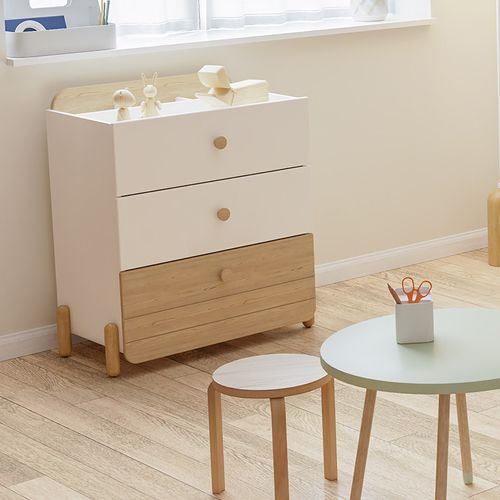 Commode 3 Tiroirs Edaj Blanc