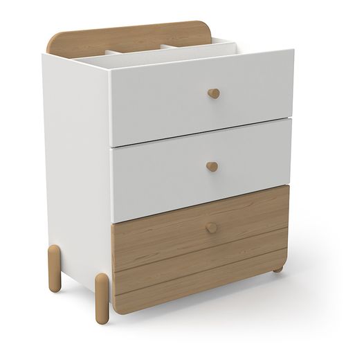 Commode 3 Tiroirs Edaj Blanc