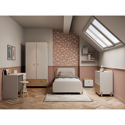 Commode 3 Tiroirs Edaj Blanc