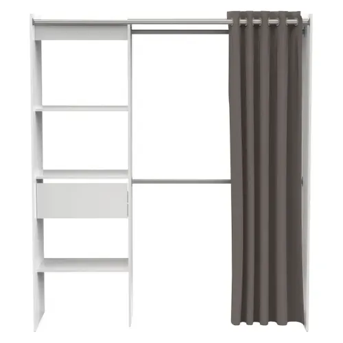 Kit dressing extensible L. 114-168 cm MOKA blanc vue de face