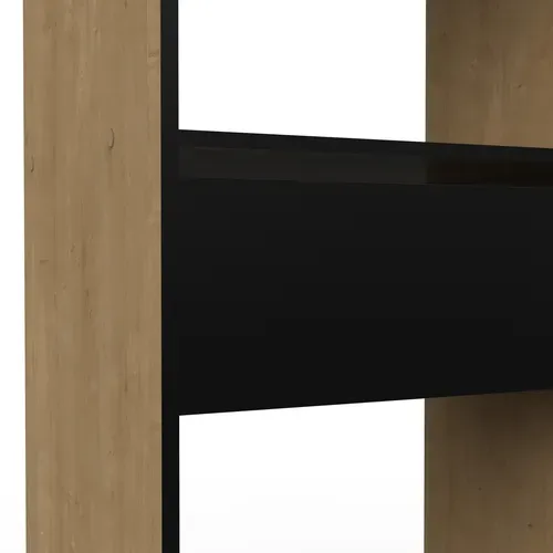 Kit dressing extensible L. 114-168 cm MOKA imitation chêne et noir vue détaillée