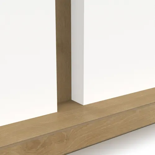 Table de séjour 160cm AXELLE imitation chêne/ blanc vue détaillée