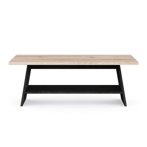 Table basse JACYNTHE imitation chêne et noir