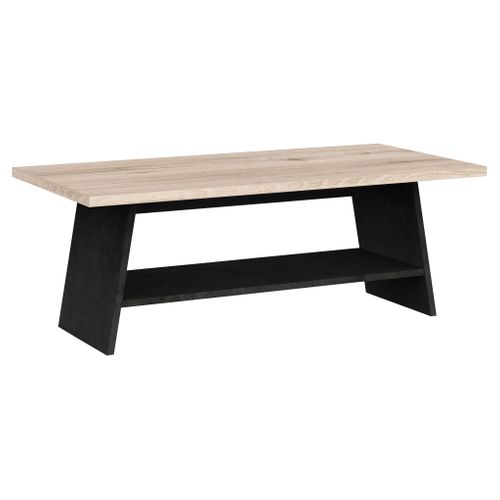 Table basse JACYNTHE imitation chêne et noir