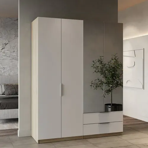 Armoire Avec 2 Miroirs - L157,3 Cm