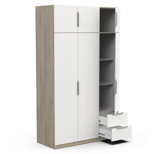 Armoire 6 Portes Et 2 Tiroirs - L119,4 Cm