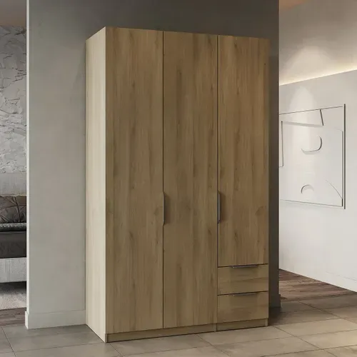 Armoire 3 Portes Et 2 Tiroirs - L119,4 Cm