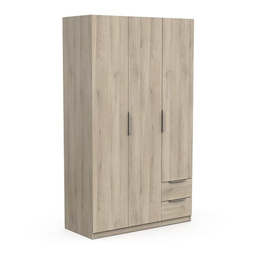 Armoire 3 Portes Et 2 Tiroirs - L119,4 Cm
