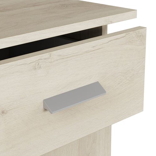 Bureau 1 porte et 1 tiroir GASTON imitation chêne vue détaillée