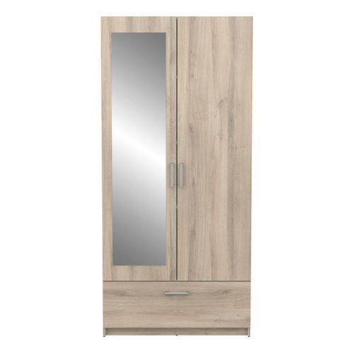Armoire 2 portes 1 tiroir L.89 cm READY imitation chêne kronberg